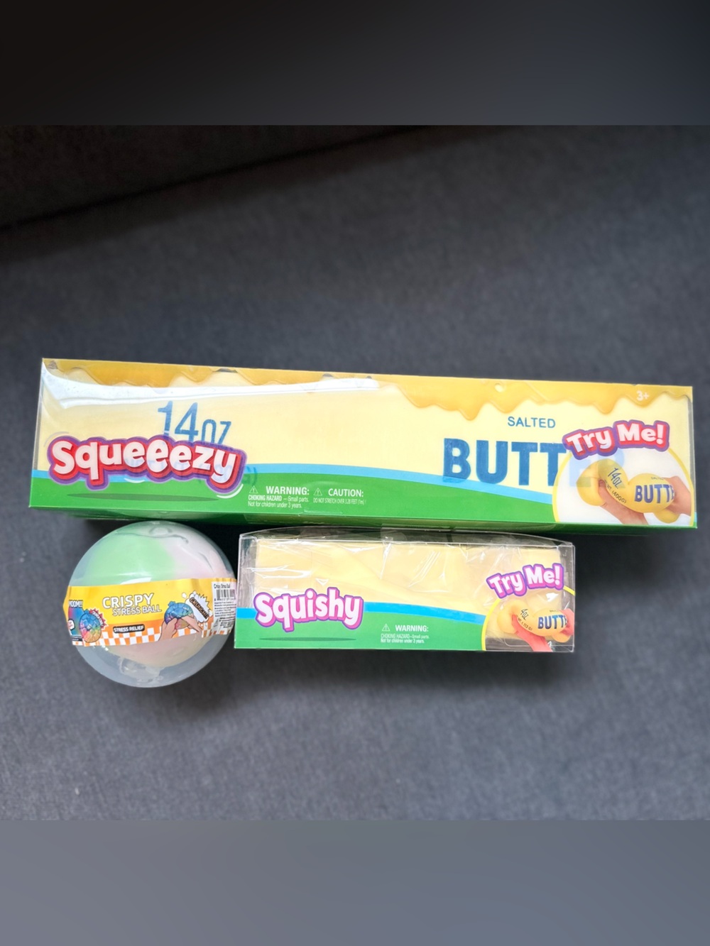 NEW Jumbo Squeezy Butter, Crispy Butter & Crispy Ball (Wax cracking Squishy) 3